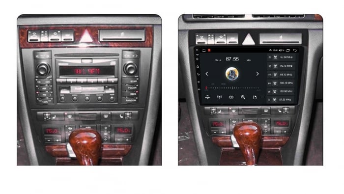 Navigatie Audi A6 C5 ( 1997 - 2004 ) , 4 GB RAM + 64 GB ROM , Slot Sim 4G pentru Internet , Carplay , Android , Aplicatii , Usb , Wi Fi , Bluetooth [2]