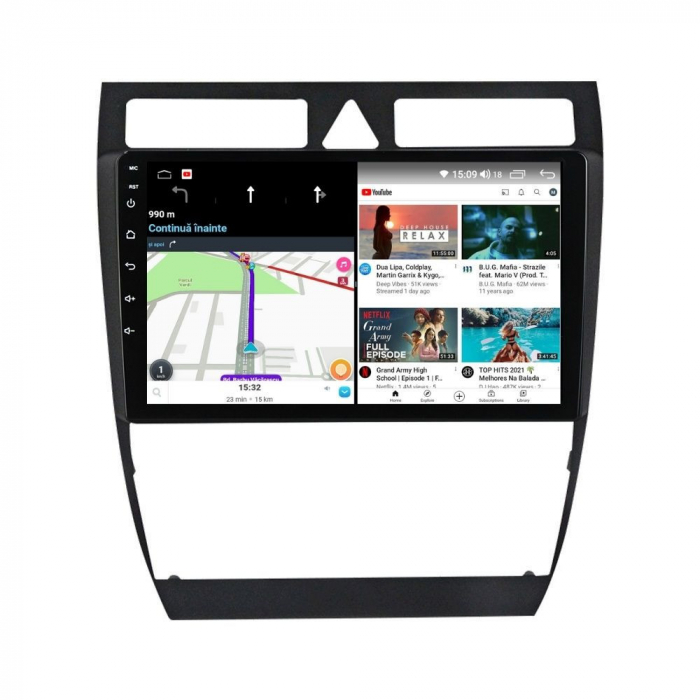 Navigatie Audi A6 C5 din 1997-2004 Android 14 , 4GB RAM , Procesor Quad Core , Wireless Carplay si Android auto , Display HD Touchscreen, Wi-Fi , Bluetooth, USB [4]