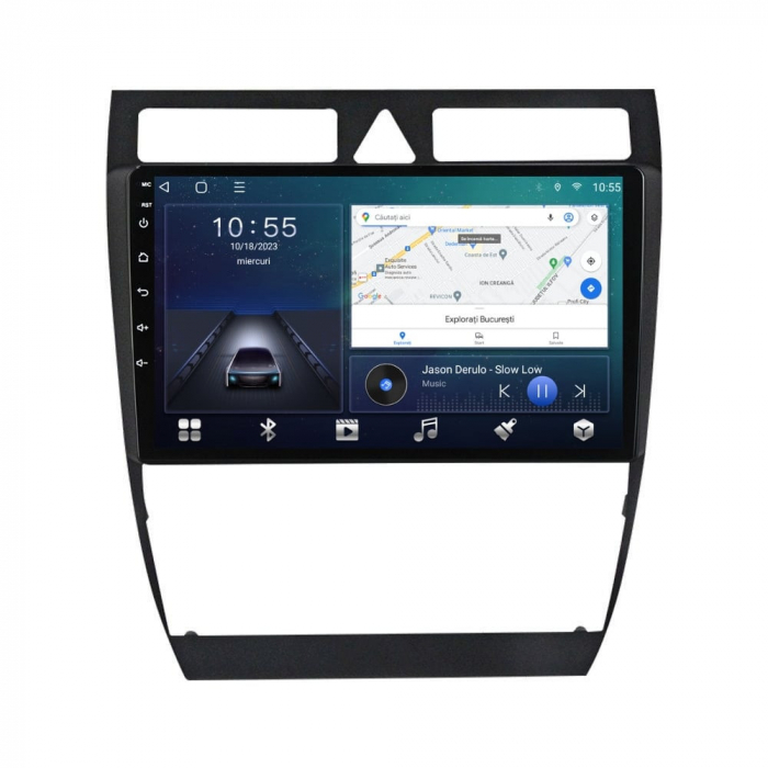 Navigatie Audi A6 C5 din 1997-2004 Android 14 , 4GB RAM , Procesor Quad Core , Wireless Carplay si Android auto , Display HD Touchscreen, Wi-Fi , Bluetooth, USB [2]