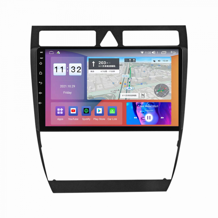 Navigatie Audi A6 C5 din 1997-2004, Android 14, Wireless Carplay si Android Auto, 2GB RAM si 32GB ROM, Display IPS 9 inch, Camera Marsarier, Internet, Aplicatii, Wi Fi, Usb, Bluetooth [4]