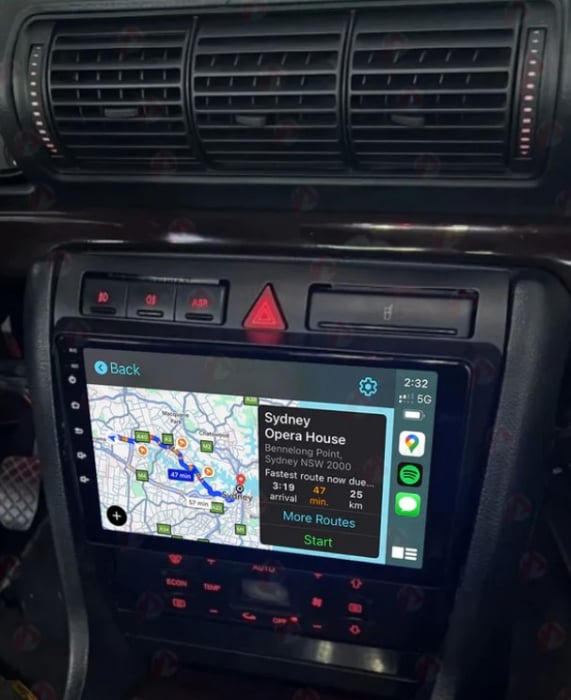Navigatie Audi A6 C5 din 1997-2004, Android 14, Wireless Carplay si Android Auto, 2GB RAM si 32GB ROM, Display IPS 9 inch, Camera Marsarier, Internet, Aplicatii, Wi Fi, Usb, Bluetooth [7]