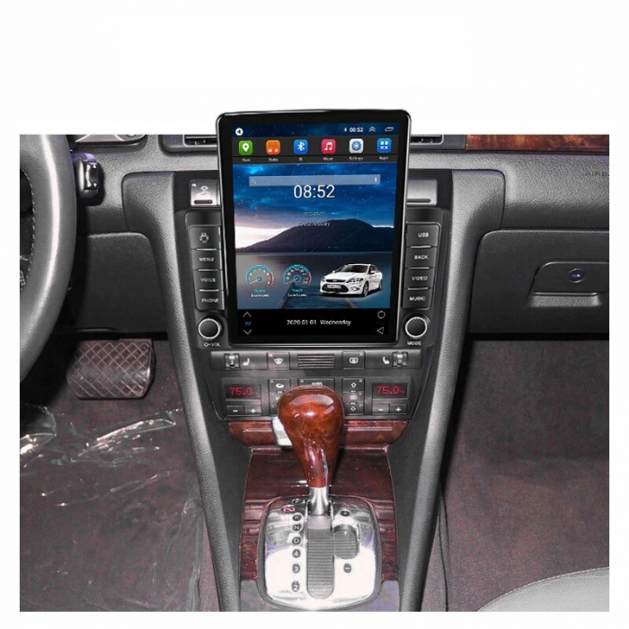 Navigatie Audi A6 C5 din 1997-2004, Display TESLA 9.5 inch, 2GB RAM si 32GB ROM, Wireless Carplay si Android Auto, Procesor Octacore, Slot sim 4G, Sunet DSP, Camera Marsarier, Bluetooth, USB, Wi Fi, R [2]