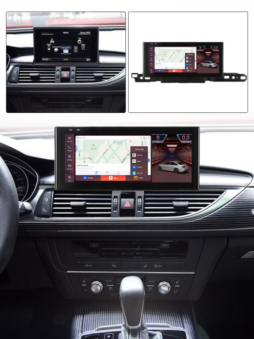 Navigatie Audi A6 C7 / A7 din 2010-2019 , RMC , 6GB RAM + 64GB ROM , Android 13 , Display QLED 10.2" Touchscreen, Internet Wi-Fi si slot SIM 4G, Bluetooth, Carplay [2]