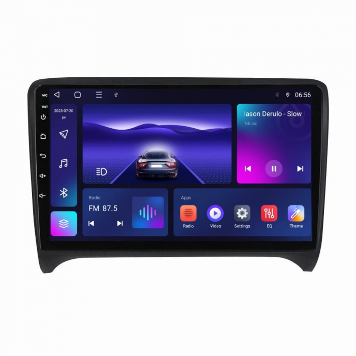Navigatie Audi TT din 2006-2014, Rezolutie 2K, Display QLED 9.5 inch, 4GB RAM si 64GB ROM, Android, Procesor Octacore, Slot sim 4G, Sunet DSP, Wireless Carplay si Android Auto, Camera Marsarier, USB, [5]