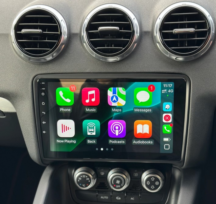 Navigatie Audi TT din 2006-2014, Rezolutie 2K, Display QLED 9.5 inch, 4GB RAM si 64GB ROM, Android, Procesor Octacore, Slot sim 4G, Sunet DSP, Wireless Carplay si Android Auto, Camera Marsarier, USB, [9]