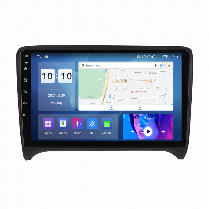 Navigatie Audi TT din 2006-2014, Rezolutie 2K, Ecran QLED 9.5 inch, 8GB RAM si 128GB ROM, Android, Procesor Octacore, Slot sim 4G, Sunet DSP, Wireless Carplay si Android Auto [1]