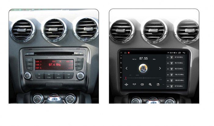 Navigatie Audi TT din 2006-2014, Rezolutie 2K, Ecran QLED 9.5 inch, 8GB RAM si 128GB ROM, Android, Procesor Octacore, Slot sim 4G, Sunet DSP, Wireless Carplay si Android Auto [6]