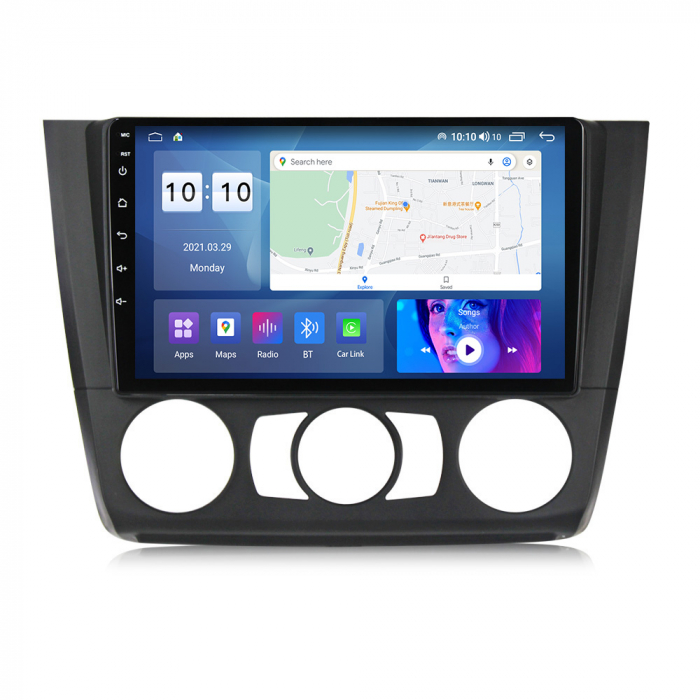 Navigatie BMW Seria 1 E87 E88 din 2004-2012, Android 14, Wireless Carplay si Android Auto, 2GB RAM si 32GB ROM, Display IPS 9 inch, Camera Marsarier, Internet, Aplicatii, Wi Fi, Usb, Bluetooth [3]