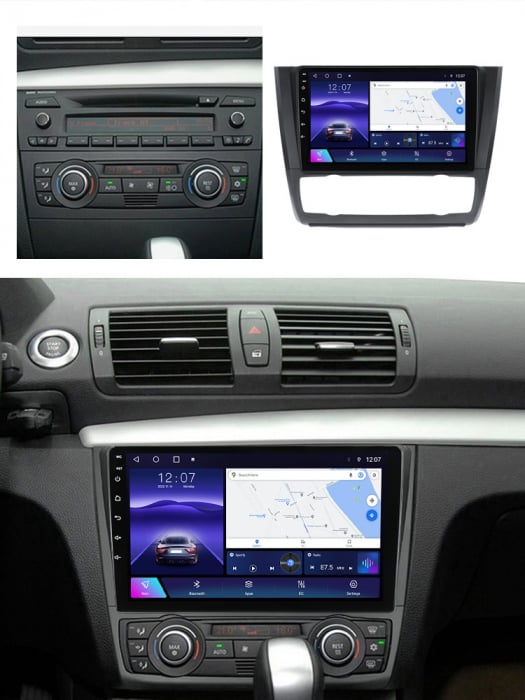 Navigatie BMW Seria 1 E87 E88 din 2004-2012, Android 14, Wireless Carplay si Android Auto, 2GB RAM si 32GB ROM, Display IPS 9 inch, Camera Marsarier, Internet, Aplicatii, Wi Fi, Usb, Bluetooth [9]