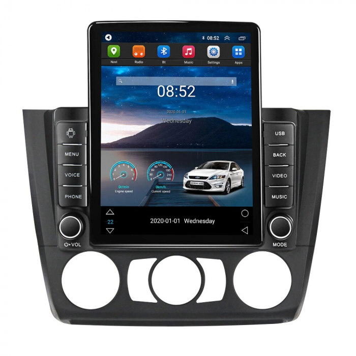 Navigatie BMW Seria 1 E87 E88 din 2004 - 2012, Ecran TESLA 9.7 inch, 4 GB RAM si 64 GB ROM, Slot Sim 4G, Procesor Octa Core, Carplay integrat, Procesor Sunet Digital DSP, Android, Aplicatii, Usb [5]