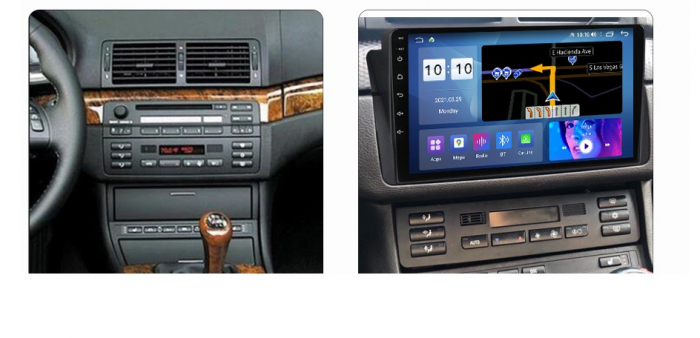 Navigatie BMW SERIA 3 E46 din 1999-2006, Android 14, Wireless Carplay si Android Auto,2GB RAM si 32GB ROM, Display IPS 9 inch, Camera Marsarier, Internet, Aplicatii, Wi Fi, Usb, Bluetooth [2]