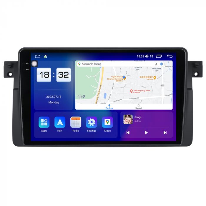Navigatie BMW SERIA 3 E46 din 1999-2006, Rezolutie 2K, Display QLED 9.5 inch, 4GB RAM si 64GB ROM, Android, Procesor Octacore, Slot sim 4G, Sunet DSP, Wireless Carplay si Android Auto, Camera Marsarie [6]