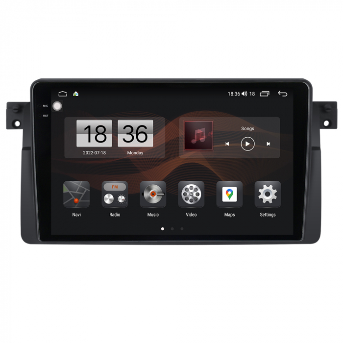 Navigatie BMW SERIA 3 E46 din 1999-2006, Rezolutie 2K, Ecran QLED 9.5 inch, 8GB RAM si 128GB ROM, Android, Procesor Octacore, Slot sim 4G, Sunet DSP, Wireless Carplay [5]
