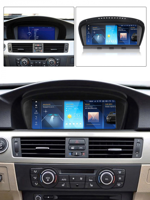Navigatie BMW Seria 3 E90 E91 E92 ( 2009 - 2012 ) CIC , Android 14 , 6 GB RAM + 64 GB ROM , Internet , 4G , Youtube , Waze , Wi Fi , Usb , Bluetooth , Mirrorlink [2]