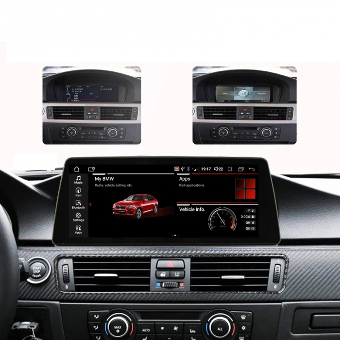 Navigatie BMW Seria 3 E90 E91 E92 din 2005 - 2013, Ecran 12.3 inch QLED Bluray Full HD 1920 * 720p, 8GB RAM si 256GB ROM, Carplay Wireless si Android Auto, Procesor Octacore, Slot Sim 4G [4]
