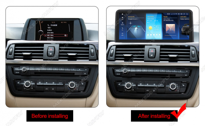 Navigatie BMW Seria 3 F30  (2013 - 2018) , Android 14 , 4 GB RAM +64 GB ROM , Ecran 10 inch , 4G , Aplicatii , Waze , Wi Fi , Usb , Bluetooth , Mirrorlink [2]