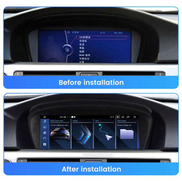 Navigatie BMW Seria 5 E60 E61 ( 2009 - 2011 ) CIC , Android 14 , 6 GB RAM + 64 GB ROM , Internet , 4G , Youtube , Waze , Wi Fi , Usb , Bluetooth , Mirrorlink [4]