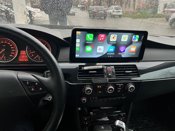 Navigatie BMW Seria 5 E60 E61 din 2004 - 2010, Ecran 12.3 inch QLED Bluray 2400 * 960P, Android 15 ,6 GB RAM si 128 GB ROM, Carplay si Android Auto Wireless, Procesor Octacore, Slot SIM 4G, Wi Fi [2]