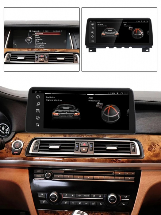 Navigatie BMW Seria 7 F01 din 2009 - 2015, Ecran 12.3 inch QLED Bluray Full HD 1920 * 720p, 8GB RAM si 256GB ROM, Carplay Wireless si Android Auto, Procesor Octacore, Slot Sim 4G [9]