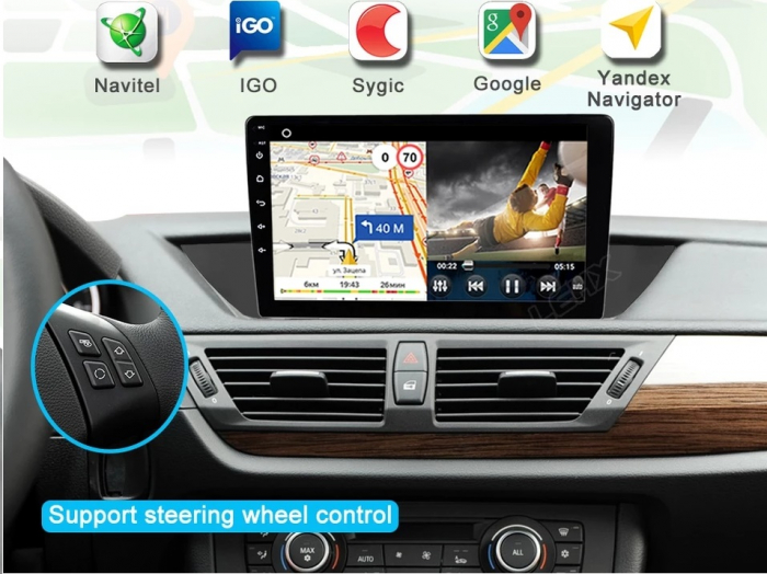 Navigatie BMW X1 E84 din 2009 - 2015, 8GB RAM si 128GB ROM, Ecran QLED 10 inch, Android 14, Procesor Octacore, Slot sim 4G, Sunet DSP, Wireless Carplay si Android Auto, Camera Marsarier [3]