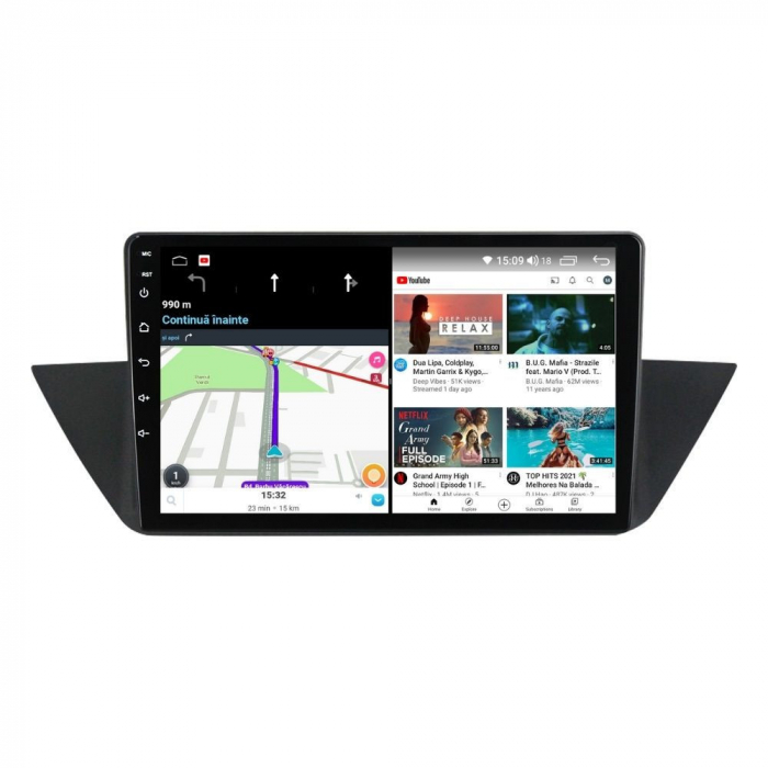 Navigatie BMW X1 E84 din 2009-2015 Android 14 , 4GB RAM , Procesor Quad Core , Wireless Carplay si Android auto , Display HD Touchscreen, Wi-Fi , Bluetooth, USB [5]