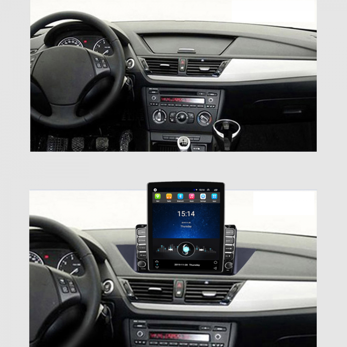Navigatie BMW X1 E84 din 2009-2015, Display TESLA 9.5 inch, 2GB RAM si 32GB ROM, Wireless Carplay si Android Auto, Procesor Octacore, Slot sim 4G, Sunet DSP, Camera Marsarier, Bluetooth, USB, Wi Fi, R [2]