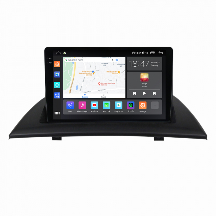 Navigatie BMW X3 E83 din 2003-2010, Rezolutie 2K, Display QLED 9.5 inch, 4GB RAM si 64GB ROM, Android, Procesor Octacore, Slot sim 4G, Sunet DSP, Wireless Carplay si Android Auto, Camera Marsarier, US [4]