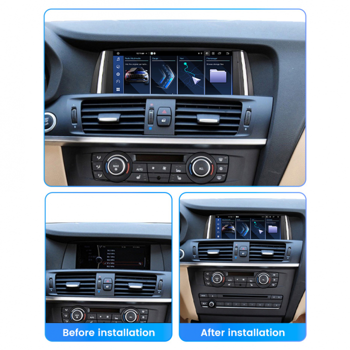 Navigatie BMW X3 F25 ( 2010 - 2013 ) CIC ,  Android 14 , 4 GB RAM + 64 GB ROM ,Waze , Aplicatii , Wi-Fi , 4G , Bluetooth , Display 8.8" IPS [2]