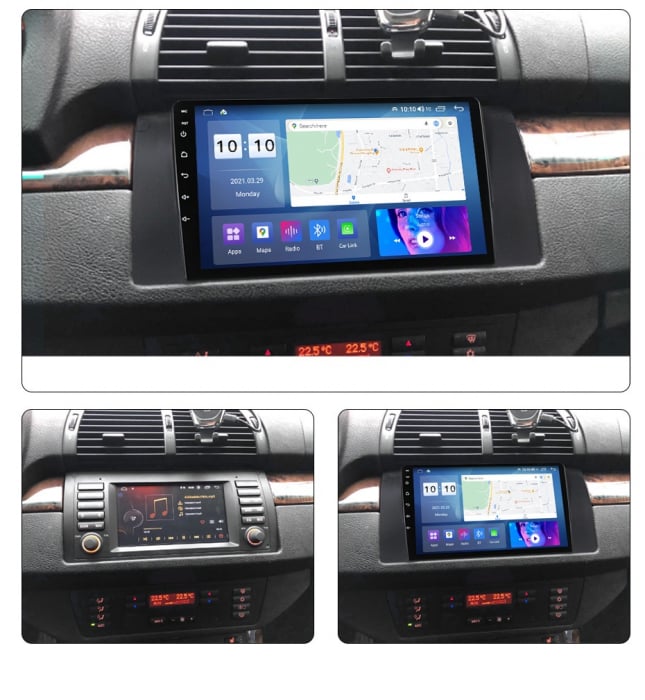 Navigatie BMW X5 E53 si SERIA 5 E39, 8 GB RAM si 128 GB ROM, Slot Sim 5G, Procesor Octa Core, Carplay integrat, Procesor Sunet Digital DSP, Android, Aplicatii, Usb, Wi Fi, Bluetooth [2]