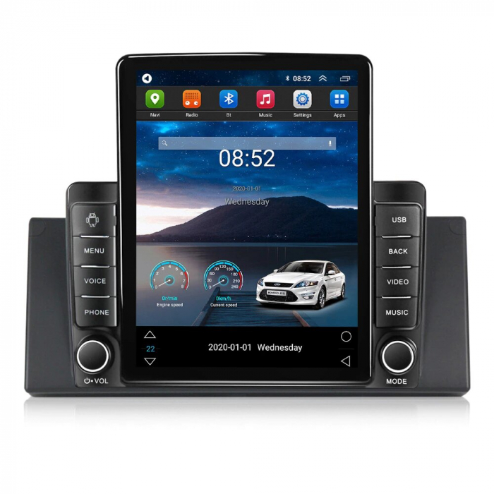 Navigatie BMW X5 E53 si Seria 5 E39, Display TESLA 9.5 inch, 2GB RAM si 32GB ROM, Wireless Carplay si Android Auto, Procesor Octacore, Slot sim 4G, Sunet DSP, Camera Marsarier, Bluetooth, USB, Wi Fi, [3]