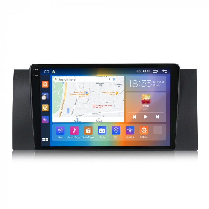 Navigatie BMW X5 E53 si Seria 5 E39, Rezolutie 2K, Display QLED 9.5 inch, 4GB RAM si 64GB ROM, Android, Procesor Octacore, Slot sim 4G, Sunet DSP, Wireless Carplay si Android Auto, Camera Marsarier, U [2]