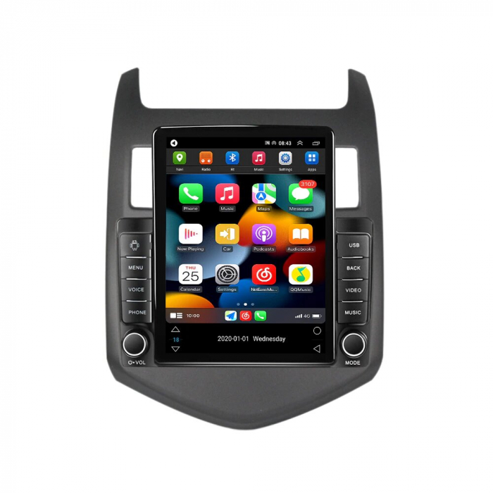 Navigatie Chevrolet Aveo Cruze din 2008 - 2015, Ecran TESLA 9.7 inch, 8 GB RAM si 128 GB ROM, Android 15, Slot Sim 4G, Procesor Octa Core, Carplay Wireless si Android auto, Procesor Sunet Digital DSP, [2]
