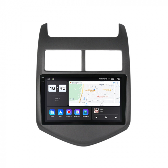 Navigatie Chevrolet Aveo din 2008-2013, Rezolutie 2K, Display QLED 9.5 inch, 4GB RAM si 64GB ROM, Android, Procesor Octacore, Slot sim 4G, Sunet DSP, Wireless Carplay si Android Auto, Camera Marsarier [3]