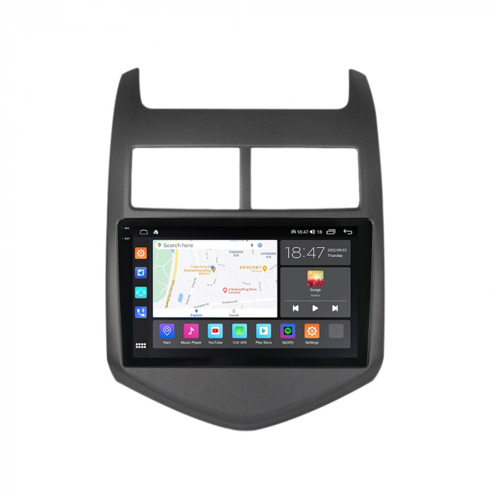 Navigatie Chevrolet Aveo din 2008-2013, Rezolutie 2K, Ecran QLED 9.5 inch, 8GB RAM si 128GB ROM, Android, Procesor Octacore, Slot sim 4G, Sunet DSP, Wireless Carplay si Android Auto [5]