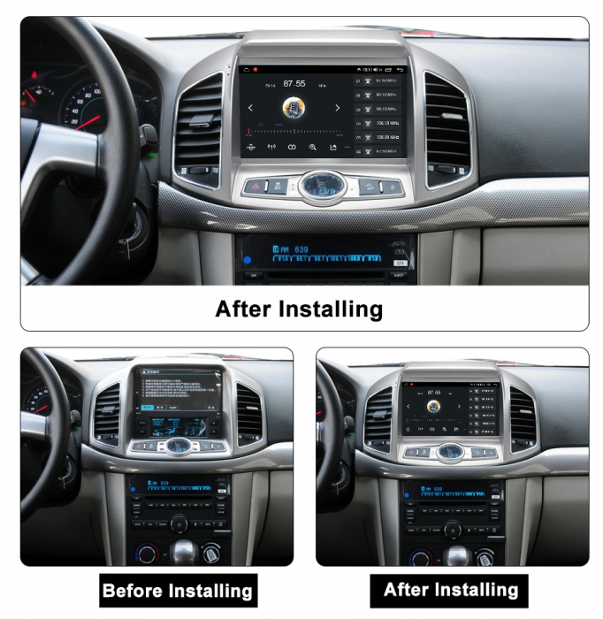 Navigatie Chevrolet Captiva din 2012 - 2017, Android 14, 2GB RAM si 32GB ROM, Display IPS 9 inch, Camera Marsarier, Internet, Aplicatii, Wi Fi, Usb, Bluetooth [3]