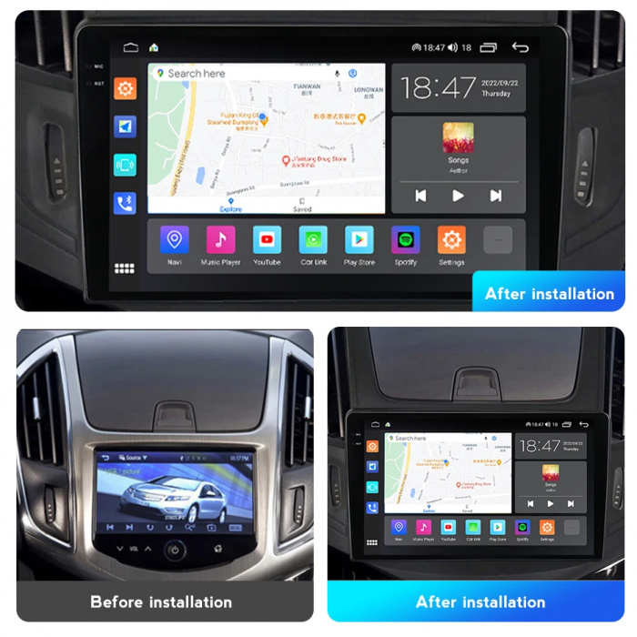 Navigatie Chevrolet Cruze 2012-2015 Rezolutie 2K , 8GB RAM+128GB ROM QLED [4]