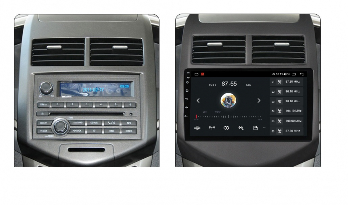 Navigatie Chevrolet Cruze Aveo ( 2008 - 2013 )  4 GB RAM si 64 GB ROM, Slot Sim 4G, Procesor Octa Core, Carplay, Sunet DSP, Android, Aplicatii, Usb, Wi Fi, Bluetooth [3]