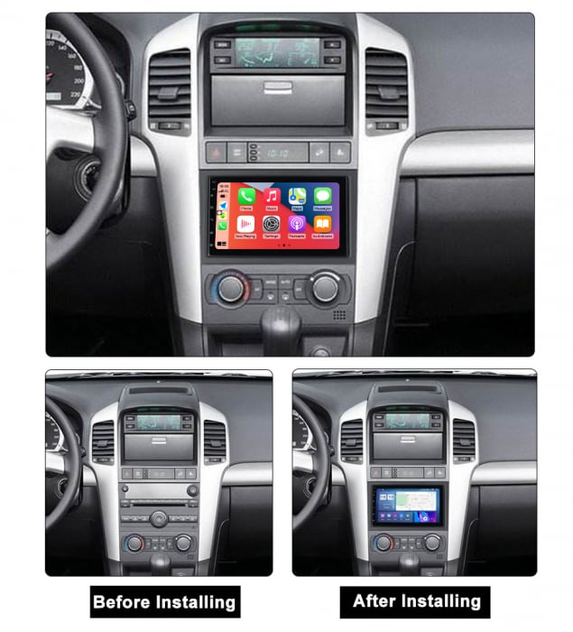 Navigatie Chevrolet Captiva Aveo Kalos 2006 - 2012 Android 14, 2GB RAM si 32GB ROM, Display IPS 7 inch, Camera Marsarier, Internet, Aplicatii, Wi Fi, Usb, Bluetooth [2]