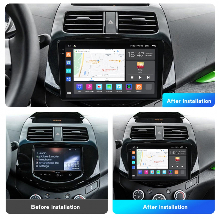 Navigatie Chevrolet Spark 2010-2014 Rezolutie 2K , 8GB RAM+128GB ROM QLED [5]