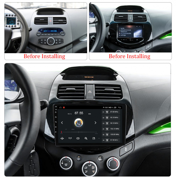 Navigatie Chevrolet Spark 2010-2014 Ecran TESLA 9.7 inch, 8 GB RAM si 128 GB ROM, Android 15, Slot Sim 4G, Procesor Octa Core, Carplay Wireless si Android auto, Procesor Sunet Digital DSP [3]
