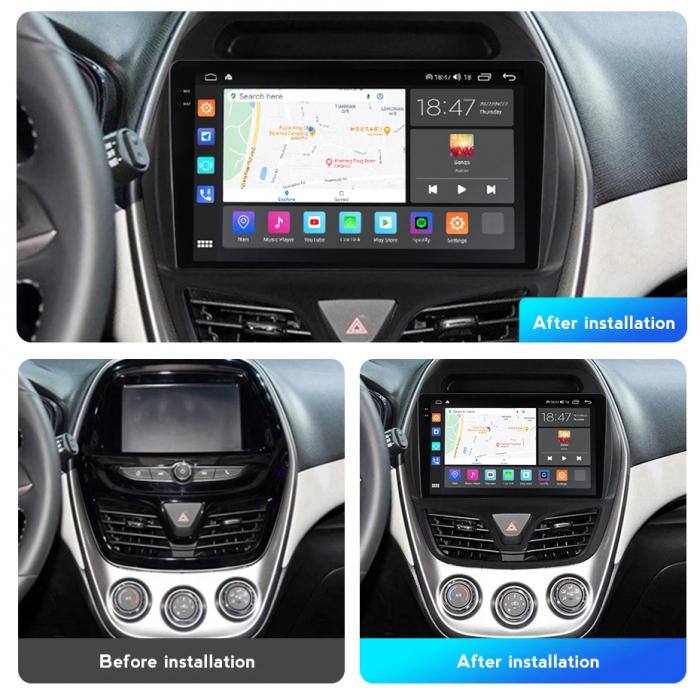 Navigatie Chevrolet Spark Beat 2015-2018 Rezolutie 2K , 8GB RAM+128GB ROM QLED [6]