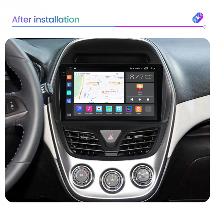 Navigatie Chevrolet Spark Beat 2015-2018 Rezolutie 2K , 8GB RAM+128GB ROM QLED [4]