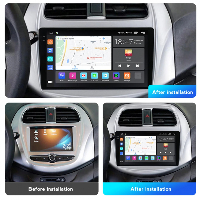 Navigatie Chevrolet Spark Beat 2018-2020 Rezolutie 2K , 8GB RAM+128GB ROM QLED [4]