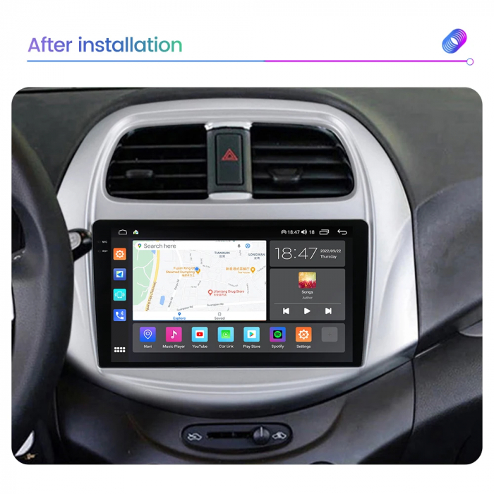 Navigatie Chevrolet Spark Beat 2018-2020 Rezolutie 2K , 8GB RAM+128GB ROM QLED [3]