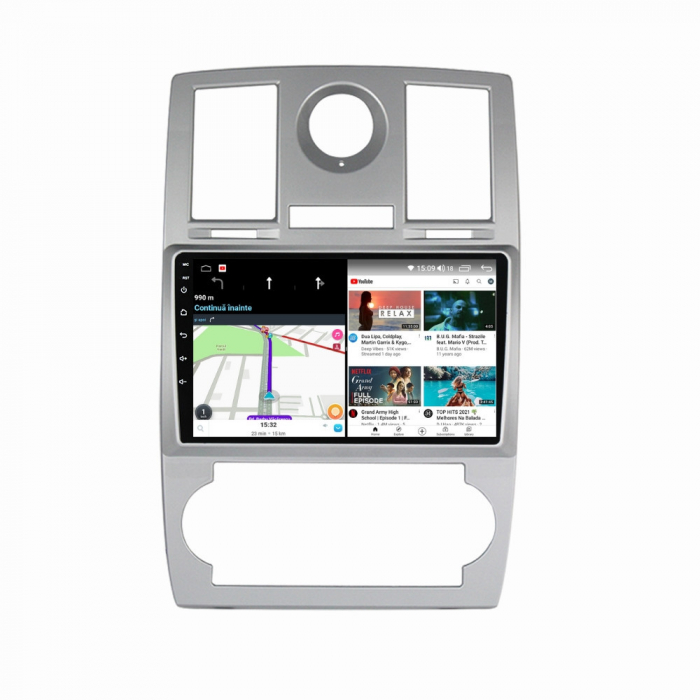Navigatie Chrysler 300C din 2004 - 2011 Android 14 , 4GB RAM , Procesor Quad Core , Wireless Carplay si Android auto , Display HD Touchscreen, Wi-Fi , Bluetooth, USB [4]