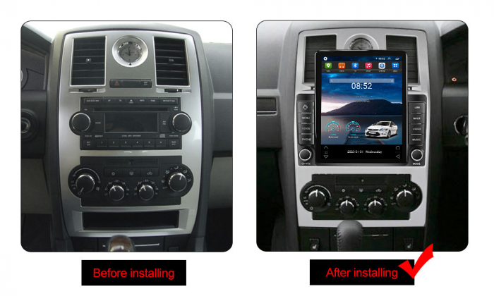 Navigatie Chrysler 300C din 2004 - 2011, Display TESLA 9.5 inch, 2GB RAM si 32GB ROM, Wireless Carplay si Android Auto, Procesor Octacore, Slot sim 4G, Sunet DSP, Camera Marsarier, Bluetooth, USB, Wi [4]