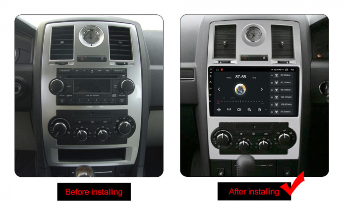 Navigatie Chrysler 300C din 2004 - 2011, Rezolutie 2K, Display QLED 9.5 inch, 4GB RAM si 64GB ROM, Android, Procesor Octacore, Slot sim 4G, Sunet DSP, Wireless Carplay si Android Auto, Camera Marsarie [3]
