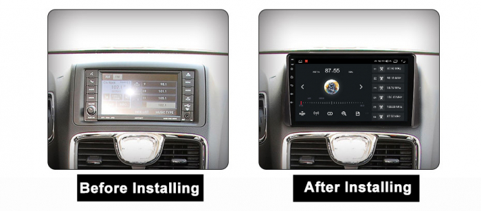 Navigatie Chrysler Grand Voyager din 2011 - 2015, Android 14 , 4GB RAM, Octacore, Slot Sim 4G, DSP, GPS, Wi-FI, Carplay, Android Auto, USB, Bluetooth, Waze, Touchscreen, 9 inch [4]