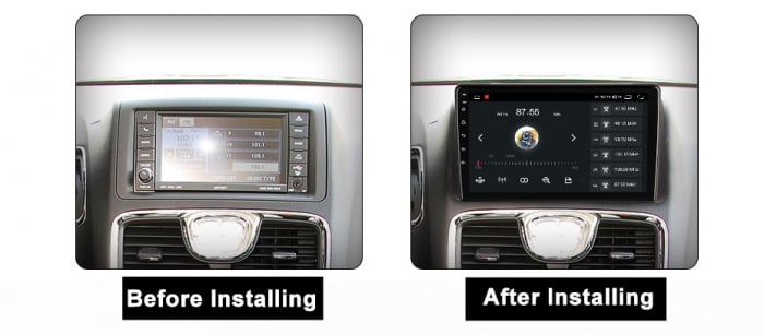Navigatie Chrysler Grand Voyager din 2011 - 2015, Rezolutie 2K, Display QLED 9.5 inch, 4GB RAM si 64GB ROM, Android, Procesor Octacore, Slot sim 4G, Sunet DSP, Wireless Carplay si Android Auto, Camera [5]