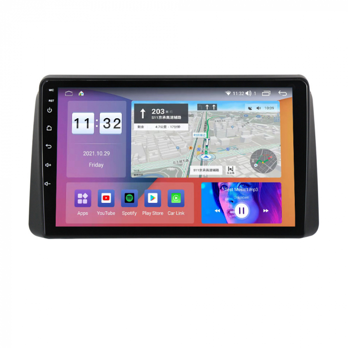 Navigatie Chrysler Grand Voyager din 2011 - 2015, Rezolutie 2K, Display QLED 9.5 inch, 4GB RAM si 64GB ROM, Android, Procesor Octacore, Slot sim 4G, Sunet DSP, Wireless Carplay si Android Auto, Camera [2]